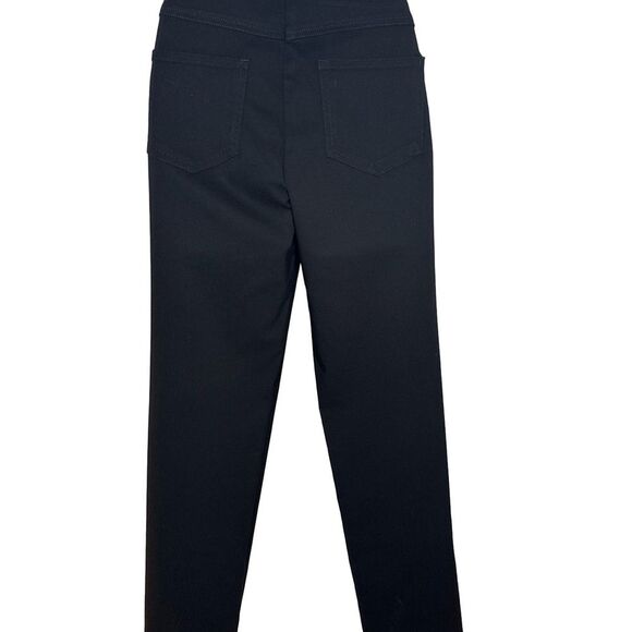 Ruby Rd. Black Straight Leg Mid Rise Pull On Jeans Regular Size 8 - Picture 2 of 6